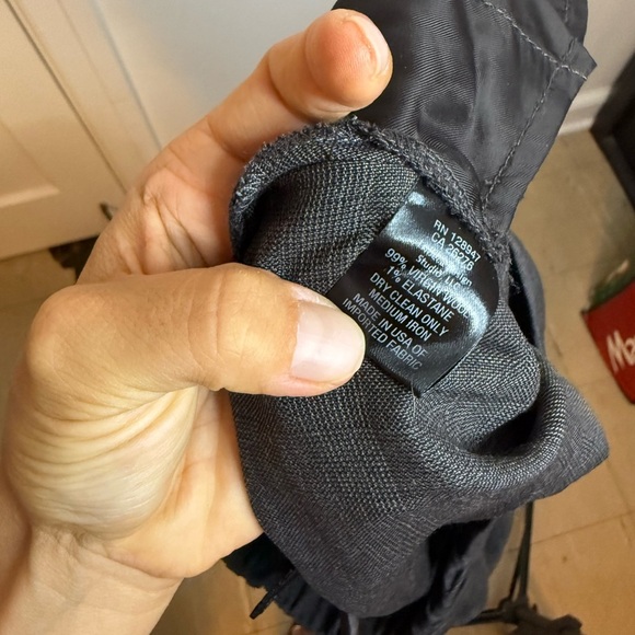 Nili Lotan Gray Houndstooth Elastic Waist Wool Pants - Picture 4 of 6